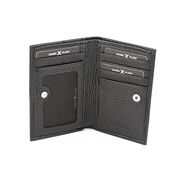 Port card negru Daniel Klein, pentru barbati, din piele naturala, DKW3009-01