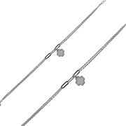 Bratara argint  dubla trifoi Harlow