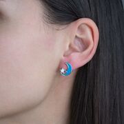 Cercei argint copii stea si semiluna Celeste