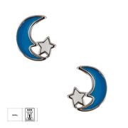 Cercei argint copii stea si semiluna Celeste