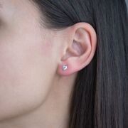 Cercei argint inima cu zirconiu Rory