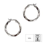 Cercei argint rotunzi model rasucit Charmaine