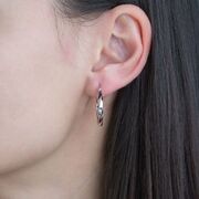 Cercei argint rotunzi model rasucit Charmaine