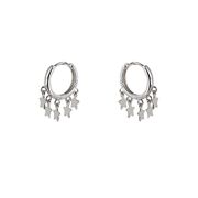 Creole argint rotunzi cu stelute Layla