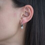 Creole argint rotunzi cu stelute Layla