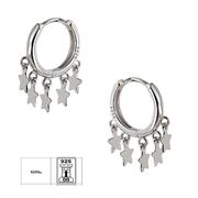 Creole argint rotunzi cu stelute Layla