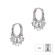 Creole argint rotunzi cu stelute Layla