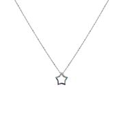 Lant argint cu pandantiv stea colorata