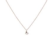 Lant argint auriu rose cu inimioara