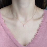 Lant argint auriu rose cu inimioara