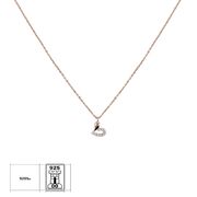 Lant argint auriu rose cu inimioara