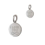 Pandantiv argint banut I love you