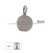 Pandantiv argint banut Blessed