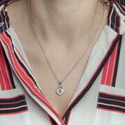 Set argint Forever in my heart cu zirconii albe