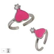 Set argint copii inimioare roz Mimi