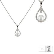 Lant argint elegant cu perla Nora