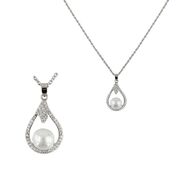 Lant argint elegant cu perla Nora