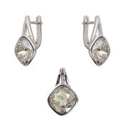 Set argint crystal champagne Zya