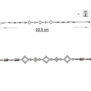 Bratara argint romburi Amaya