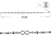 Bratara argint infinit cu zirconii Grace