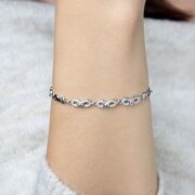 Bratara argint infinit cu zirconii Infinity