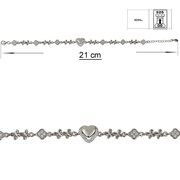 Bratara argint inimioara Kaylee