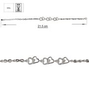 Bratara argint inimioare Kiara