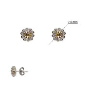 Cercei argint floricica gold Ava