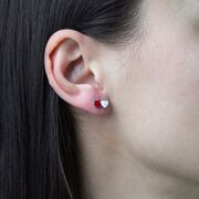 Cercei argint copii bicolori inimioare