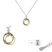 Lant argint cu cercuri bicolore Kynlee