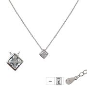 Lant argint cu pandantiv romb Square