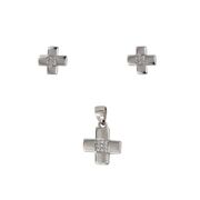 Set argint Croix cu zirconii albe