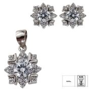 Set argint flori cu zirconii  Daleyza