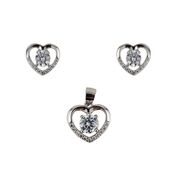 Set argint inimioara cu zirconii Kailani