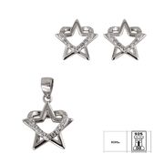 Set argint inima si stea Miracle