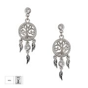 Cercei argint Dreamer cu zirconii albe