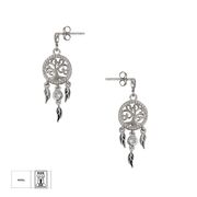 Cercei argint Dreamer cu zirconii albe