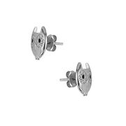 Cercei argint bufnita cu zirconiu Eule