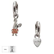 Cercei argint copii asimetrici Locky