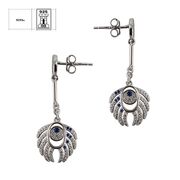 Cercei argint deosebiti Pavone cu zirconii