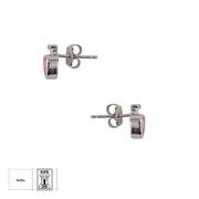 Cercei argint inima roz Quinn