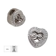 Talisman argint inima si infinit