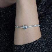 Talisman argint inima si trifoi