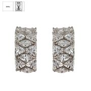 Cercei argint eleganti Thia cu zirconiu alb