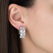 Cercei argint eleganti Thia cu zirconiu alb