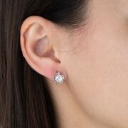 Cercei argint Thia floare cu zirconiu