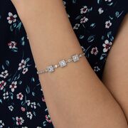 Bratara argint zirconii patrate Thia