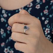 Inel argint elegant colorat Thia marimea 54