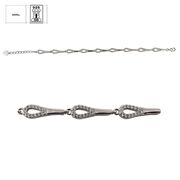 Bratara argint  lacrima cu zirconii albe Thia