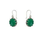 Cercei argint  cu onix verde Adhara